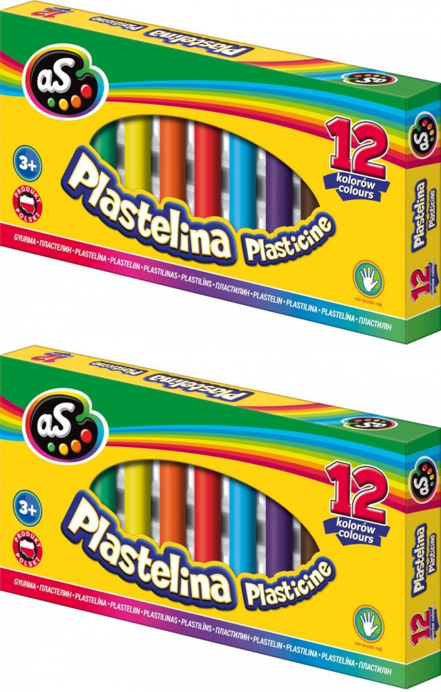 2x Plastelina Astra AS, 12 kolorów