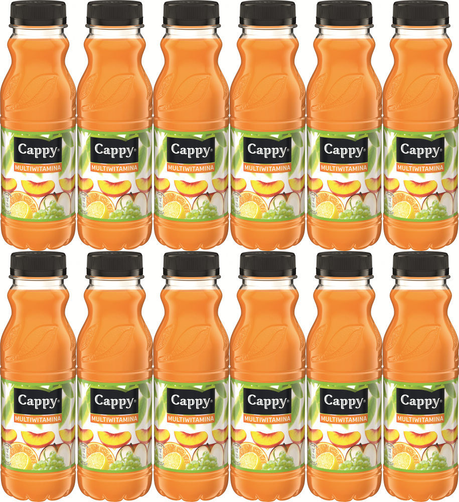 12x Napój niegazowany Cappy, multiwitamina, butelka PET, 0.33l