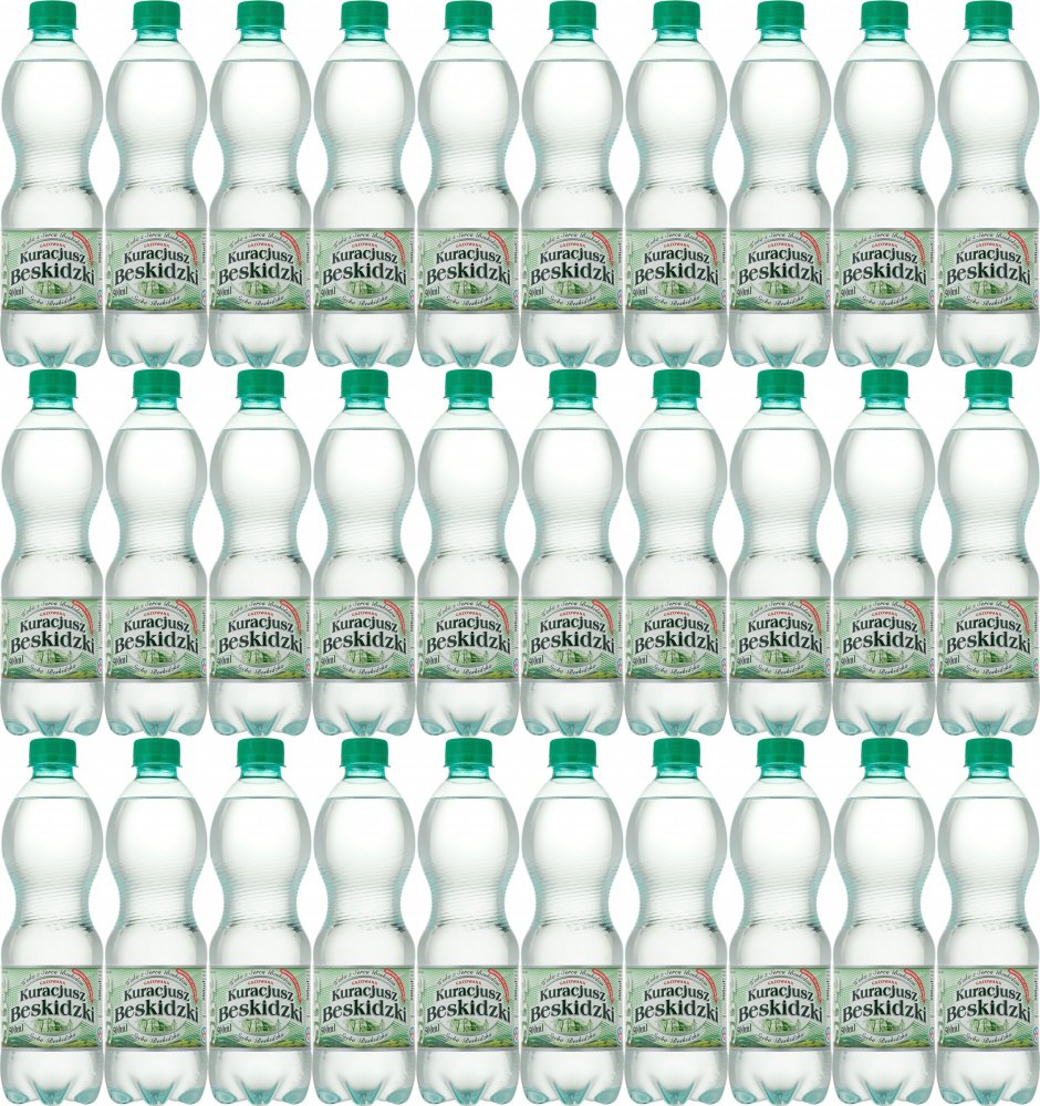 600x Woda gazowana Kuracjusz Beskidzki, 0.5l, butelka PET