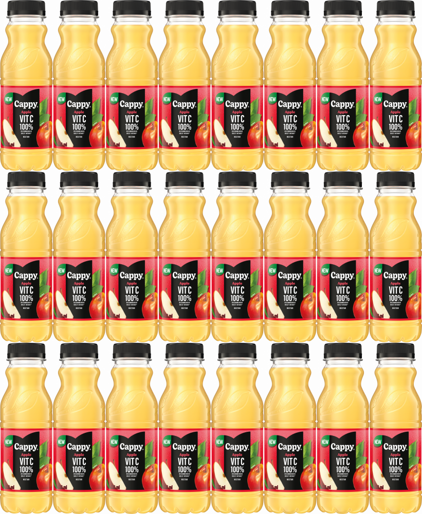 24x Nektar jabłkowy Cappy z wit C, butelka PET, 0.33l