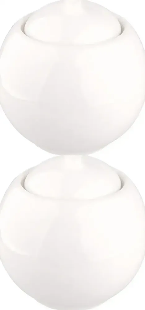 2x Cukiernica Altom Design Bella Ecru, 380ml, porcelana, kremowy