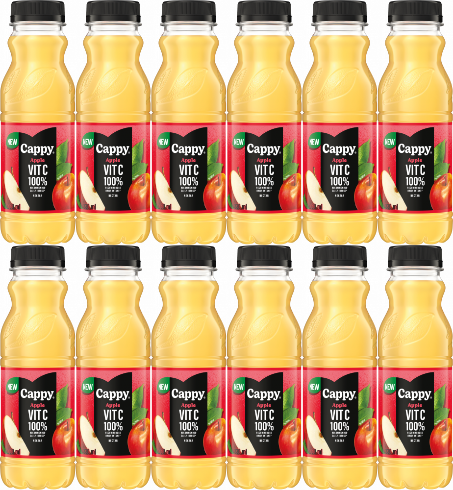 12x Nektar jabłkowy Cappy z wit C, butelka PET, 0.33l