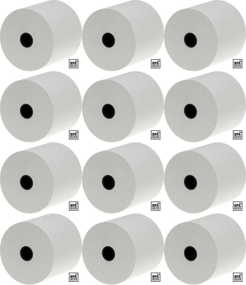 12x Rolka termiczna Papirus II, 57mm x 30m, 48-55g/m2, BPA Free, 10 sztuk
