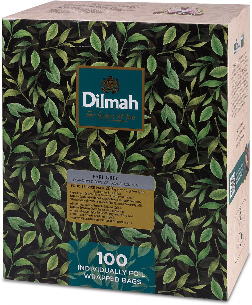Herbata Earl Grey w kopertach Dilmah, 100 sztuk x 2g