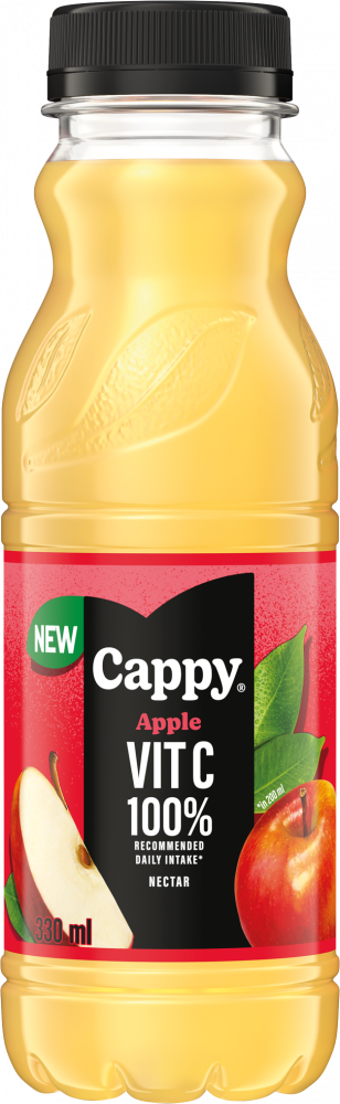 Nektar jabłkowy Cappy z wit C, butelka PET, 0.33l