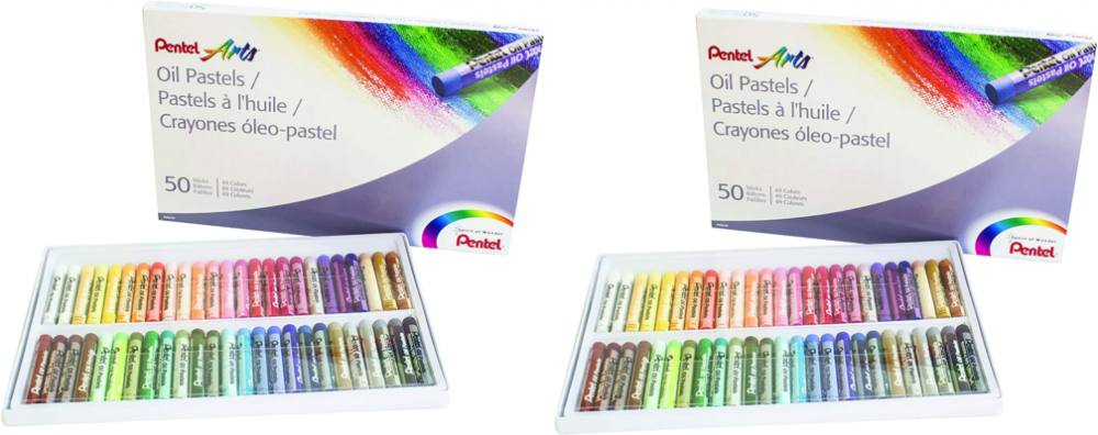 2x pastele olejne Pentel, 50 kolorów