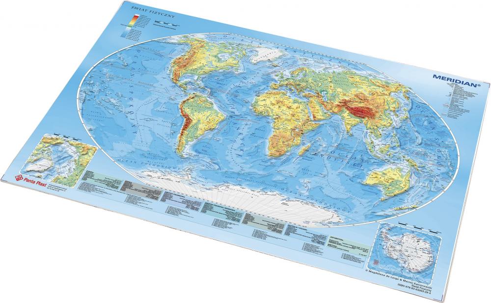 Podkład na biurko Panta Plast, Mapa Świata, 590x417mm