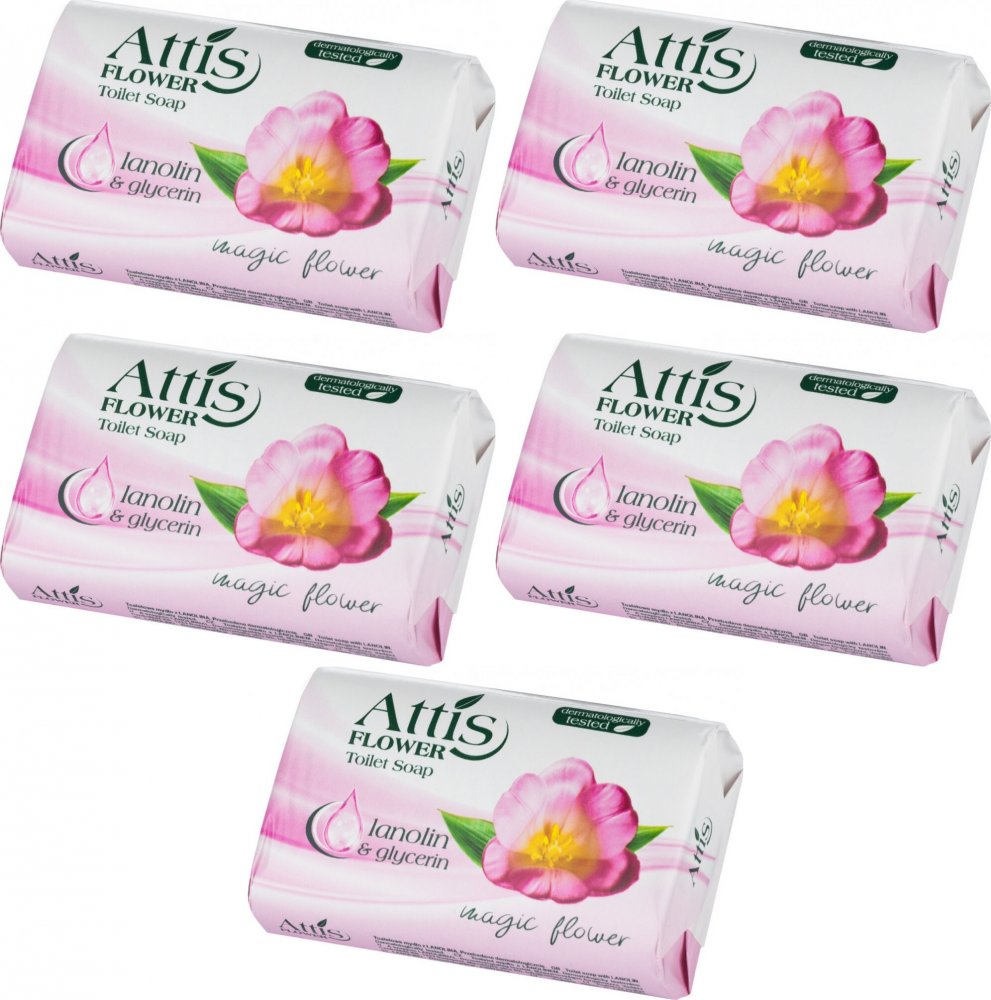 5x Mydło w kostce Gold Drop Attis, Flower, 100g
