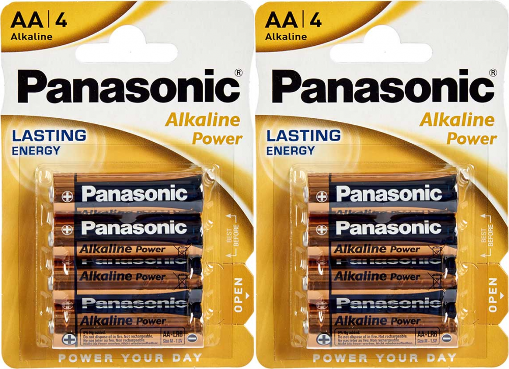 2x Bateria alkaliczna Panasonic Alkaline Power, AA, 1.5V, LR6, 4 sztuki