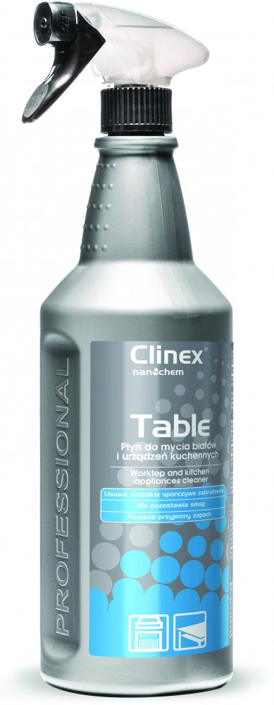 Płyn do mycia blatów i urządzeń kuchennych Clinex Table, z rozpylaczem, 1l