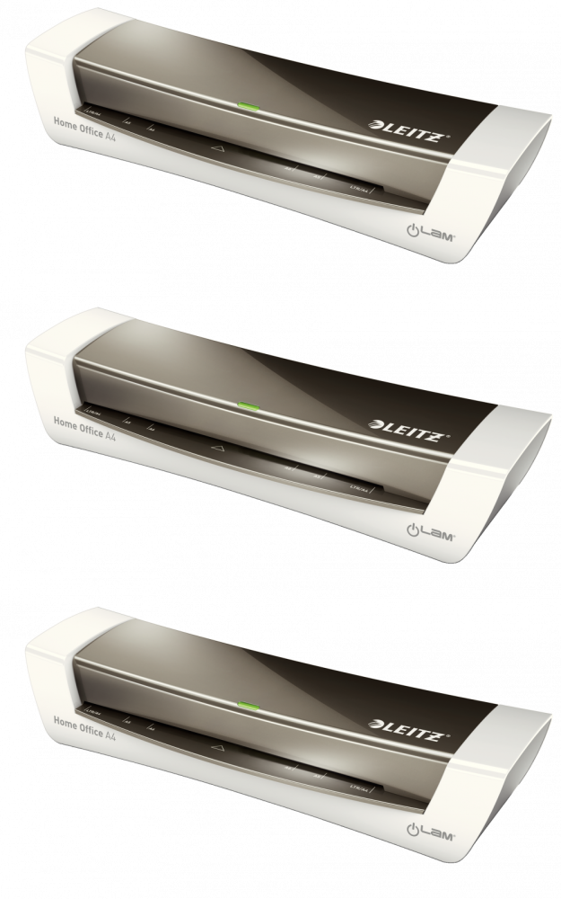 3x Laminator Leitz iLam Home Office A4, biało-szary