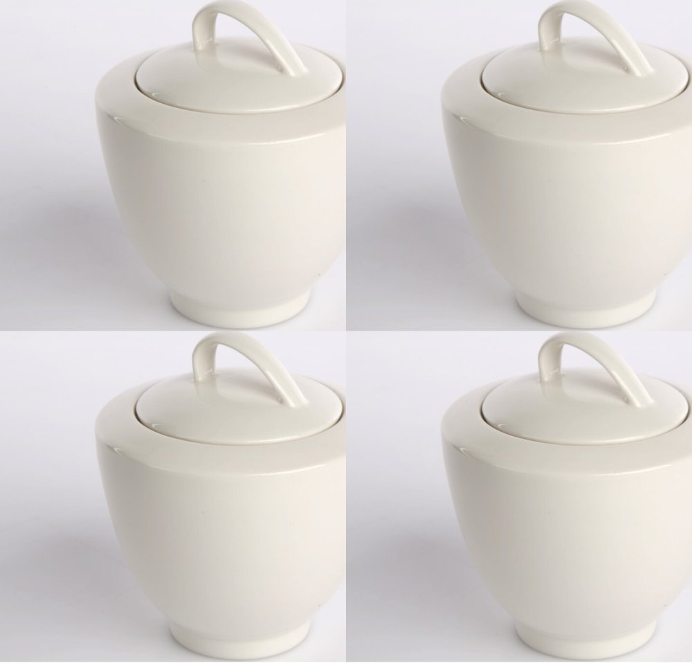 4x Cukiernica MariaPaula, 300ml, porcelana, kremowy