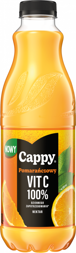 Nektar pomarańczowy Cappy z wit C, butelka PET, 1l