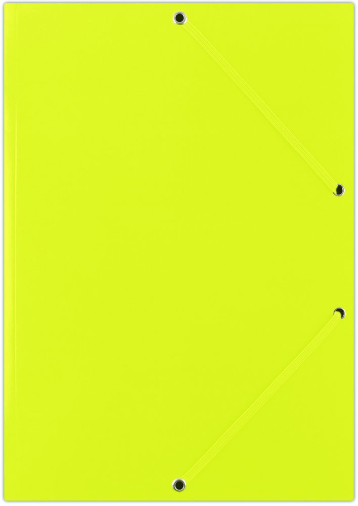Teczka kartonowa z narożną gumką Donau, A4, 3-skrzydłowa, 400g/m2, żółty