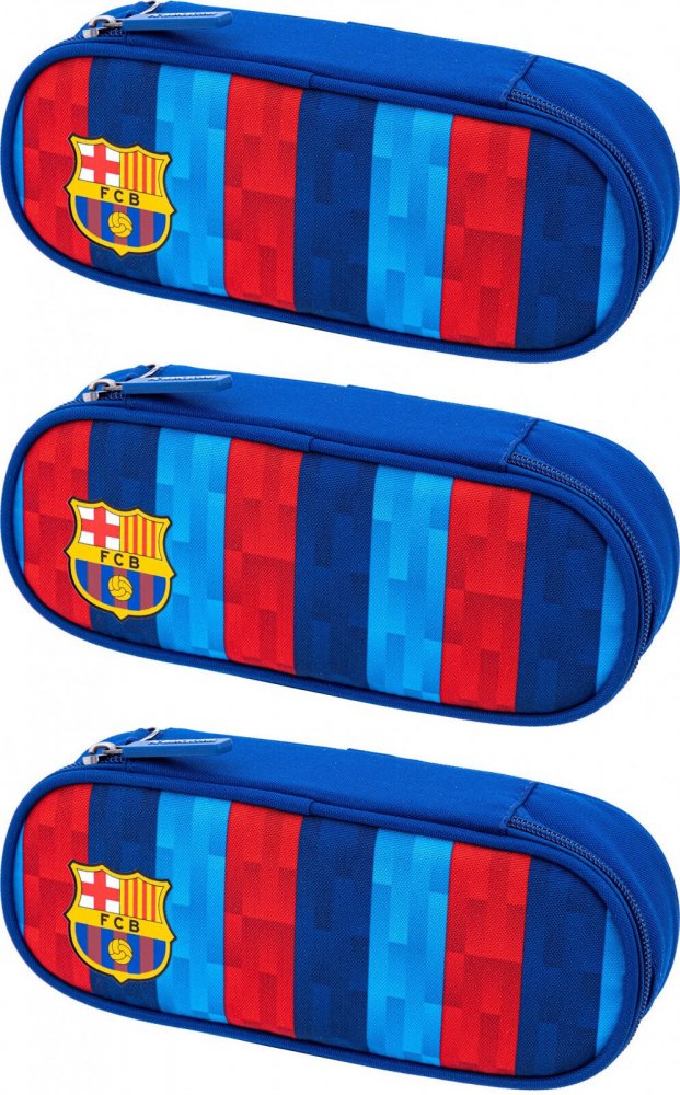 3x Piórnik szkolny Astra FC Barcelona, saszetka, bez wyposażenia