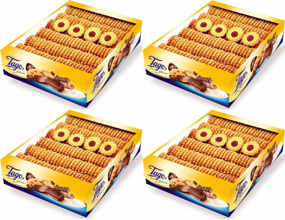 4x Ciastka kruche Tago słoneczniki, 2kg