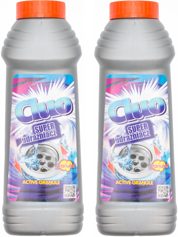 2x udrażniacz do rur Cluo, granulki, 500g