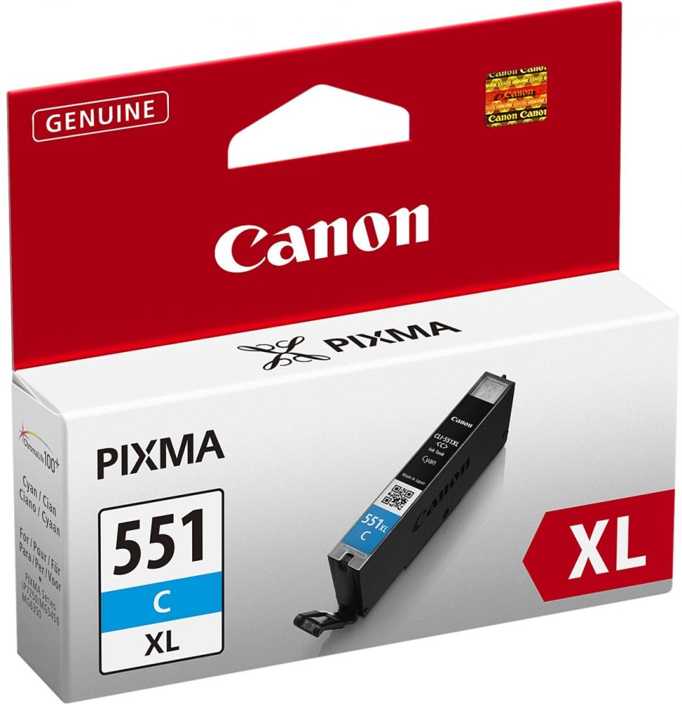 Tusz Canon 6444B001 (CLI551CXL), 665 stron, cyan (błękitny)