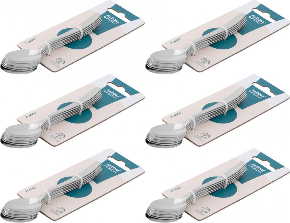6x Łyżeczki do herbaty Altom Design Planet, 6 sztuk, srebrny