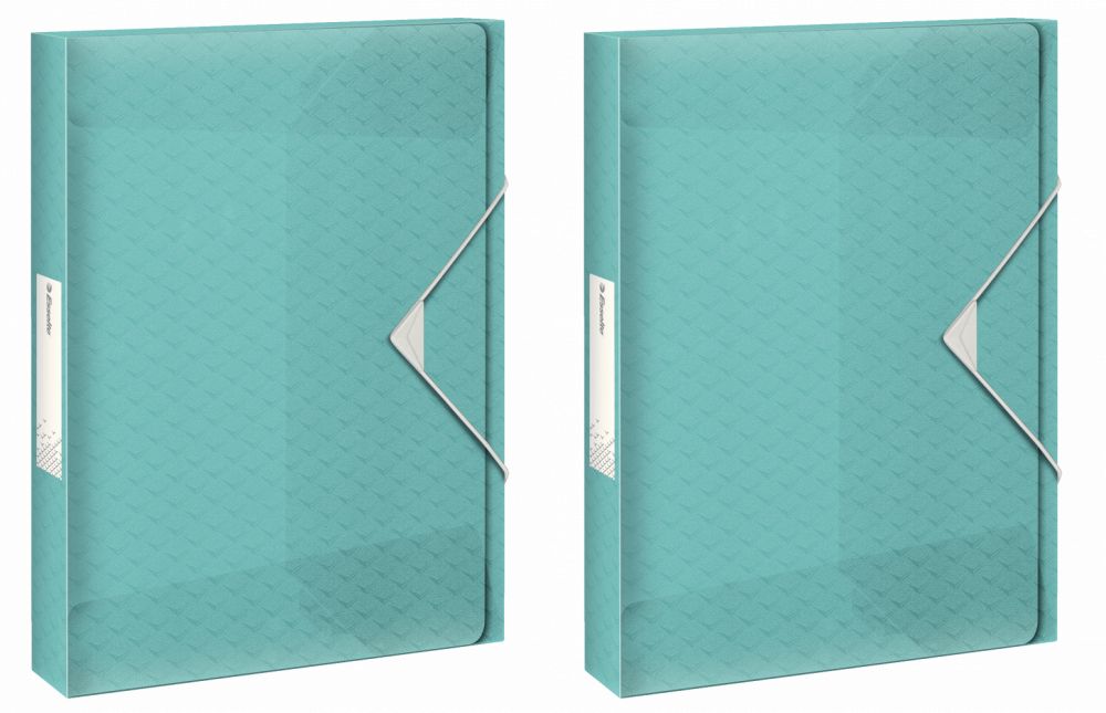 2x Teczka plastikowa z gumką Esselte Colour'Ice, A4, 40mm, poszerzana, niebieski