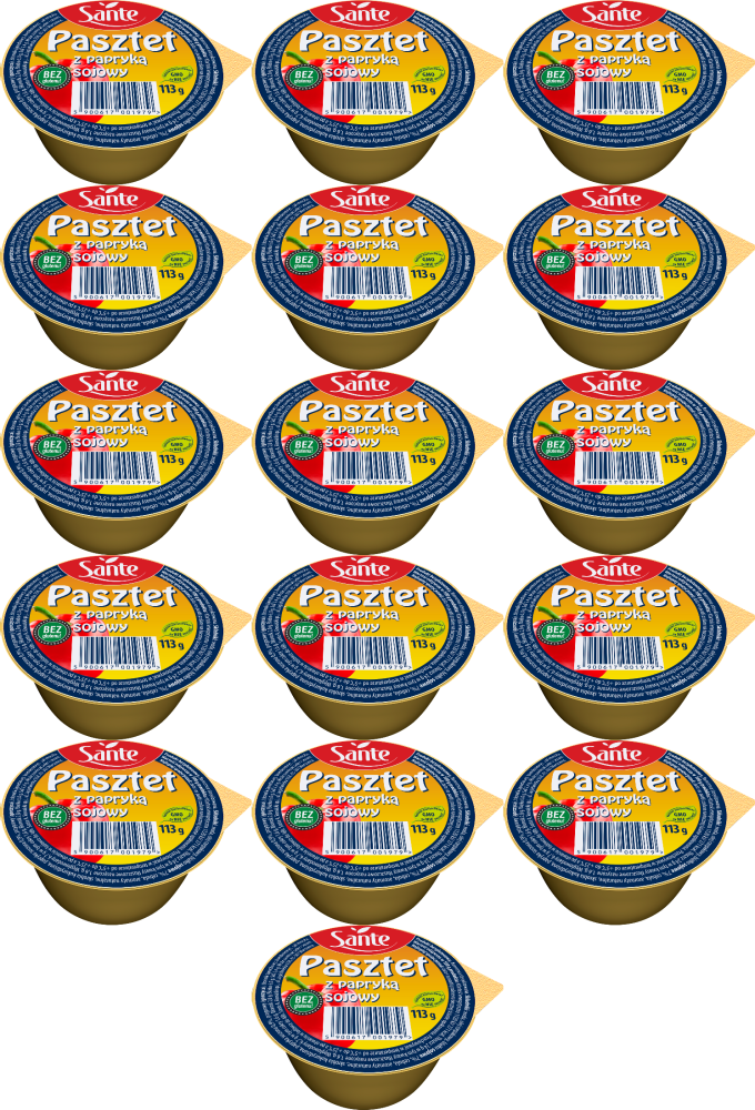 16x Pasztet sojowy Sante z papryką, 113g