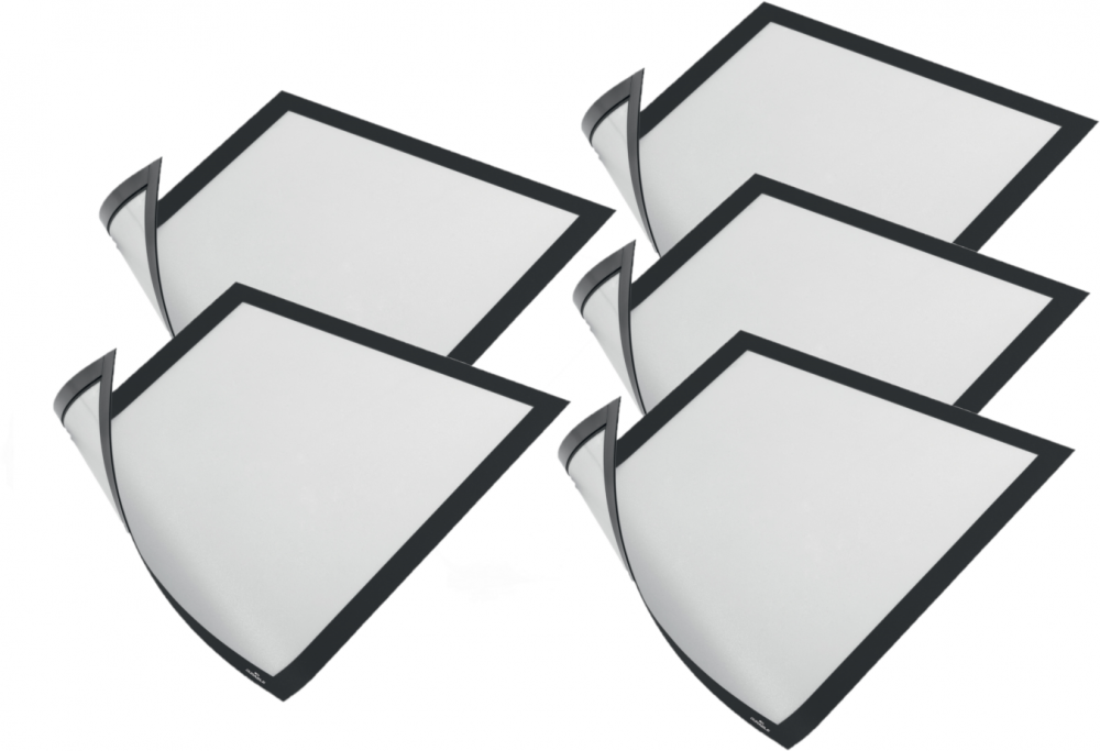 Ramka magnetyczna Durable Magnetic, A6, 5 sztuk, czarny