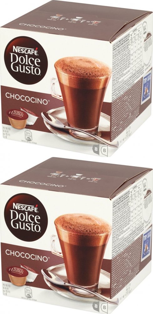 2x Czekolada w kapsułkach do ekspresu Nescafé Dolce Gusto Chococino, 16 sztuk