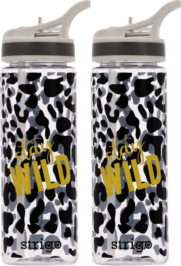 2x Bidon Strigo Stay Wild, 600ml, transparentny