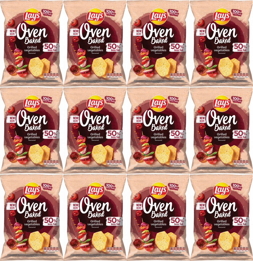 12x Chipsy Lay's Oven Baked Grilled Vegetables, grillowane warzywa, 110g