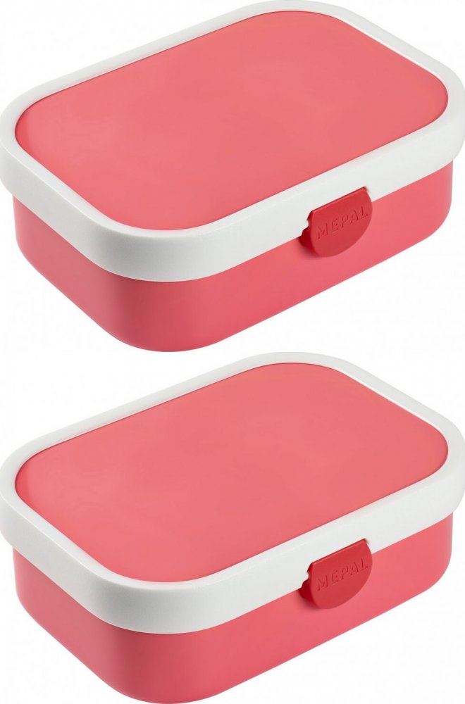 2x Lunchbox Mepal Campus, różowy, 750ml, 18x13x6cm