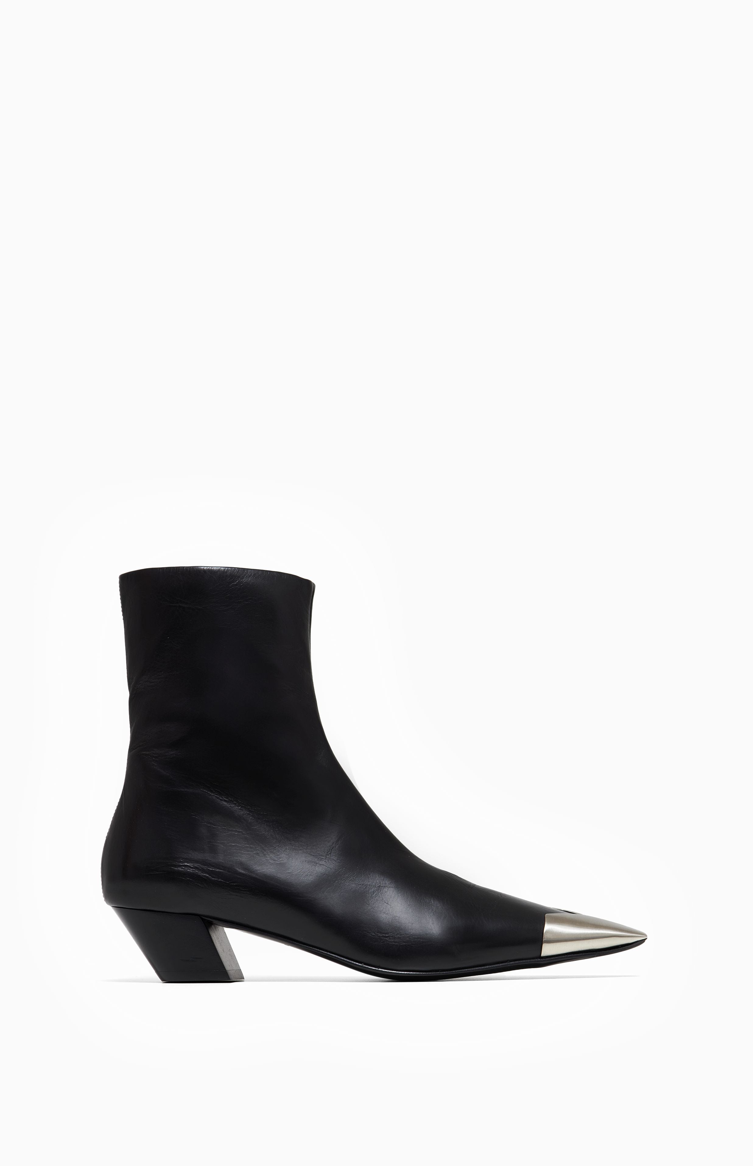 Skórzane botki damskie LUCA CRISTAL BLACK 38 - Vanda Novak