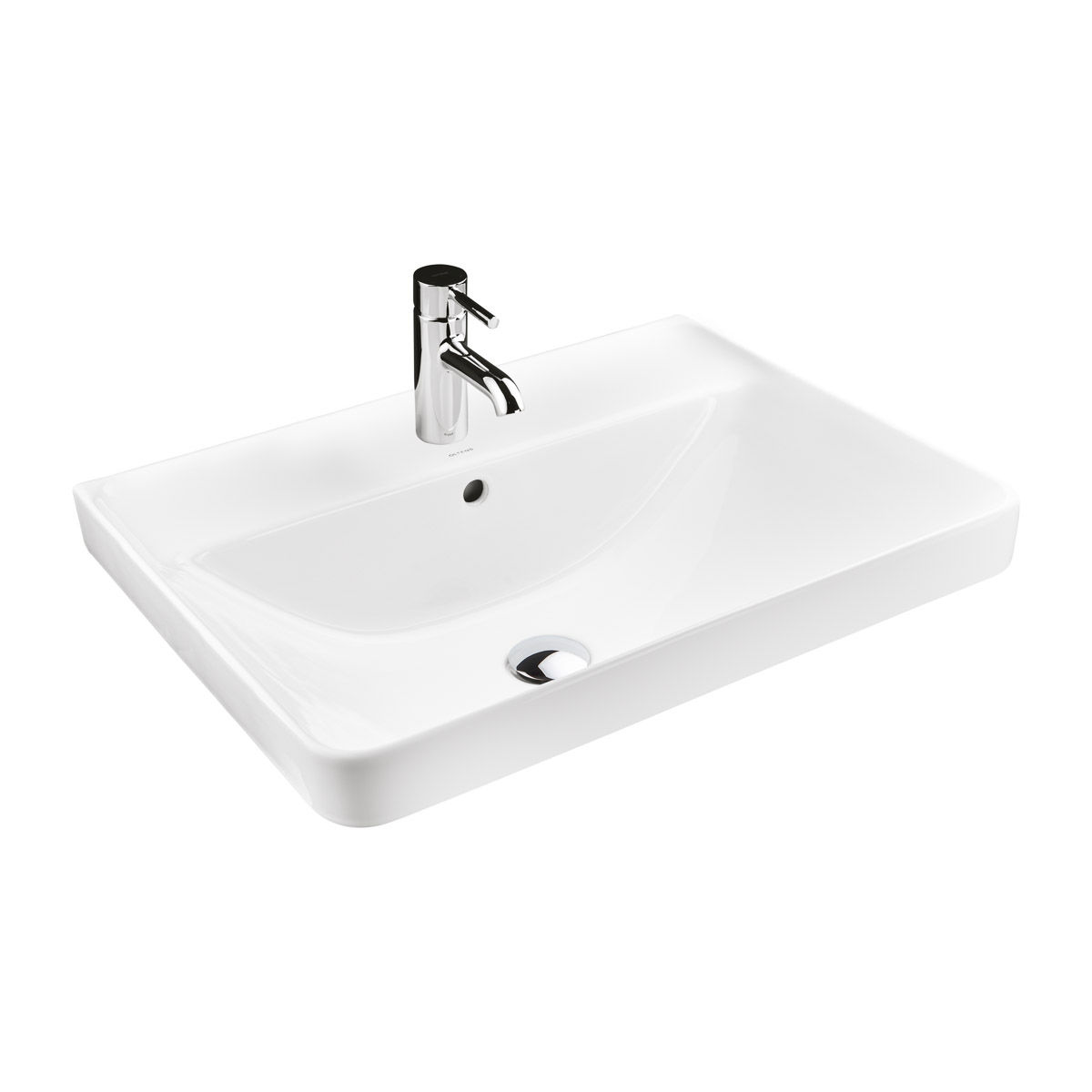 Oltens Kolma umywalka 61x47,5 cm wpuszczana prostokątna z powłoką SmartClean biała 41708000 - Wysyłka w 24h