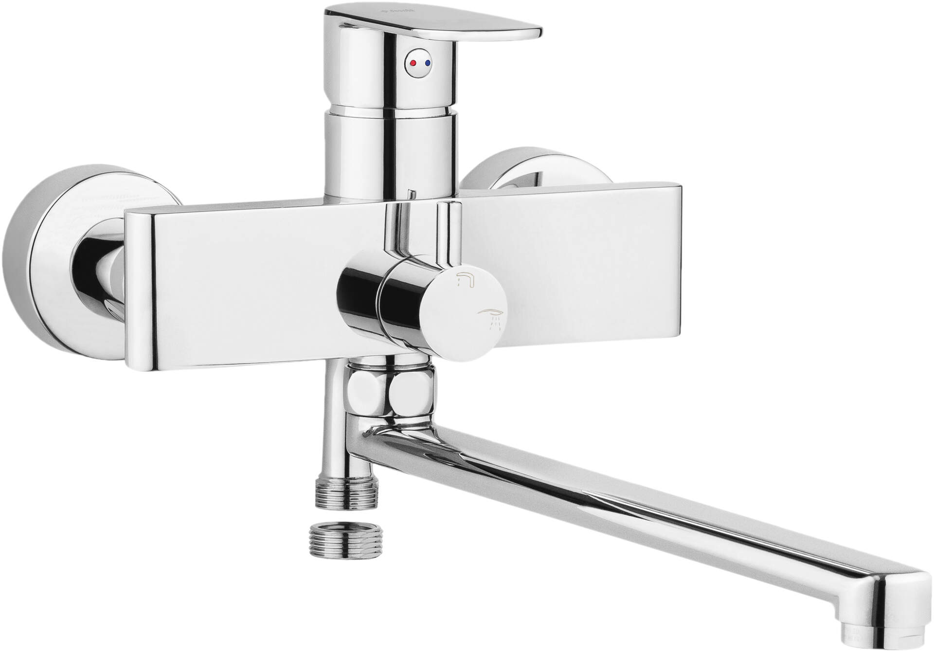 Deante Alpinia bateria umywalkowa ścienna chrom BGA056M