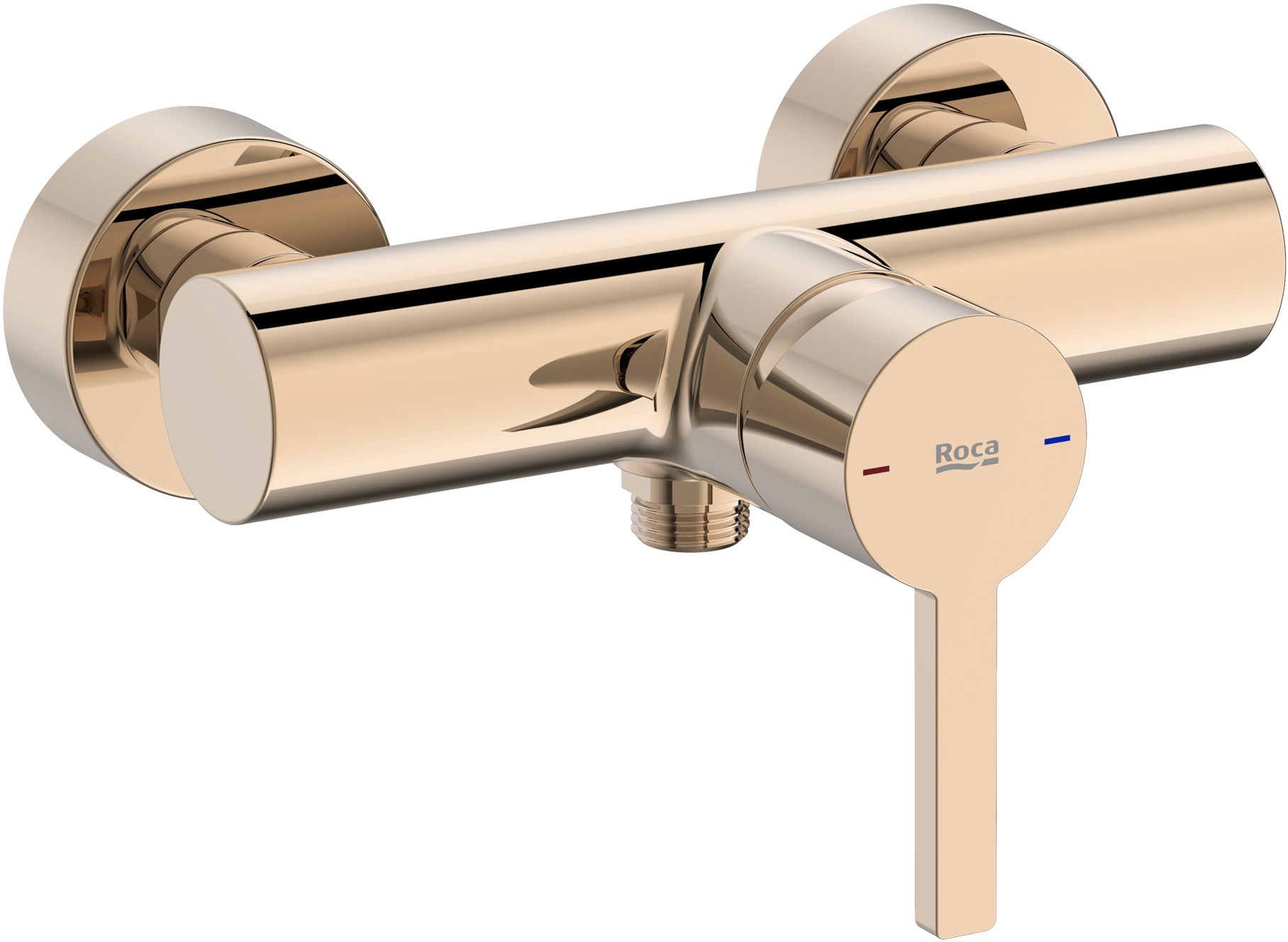 Roca Naia Rose Gold bateria prysznicowa ścienna A5A2196RG0