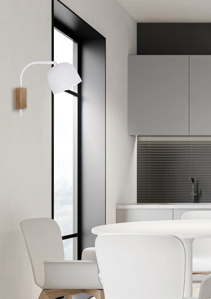 Candellux Rupi kinkiet 1x40W biały 21-75482