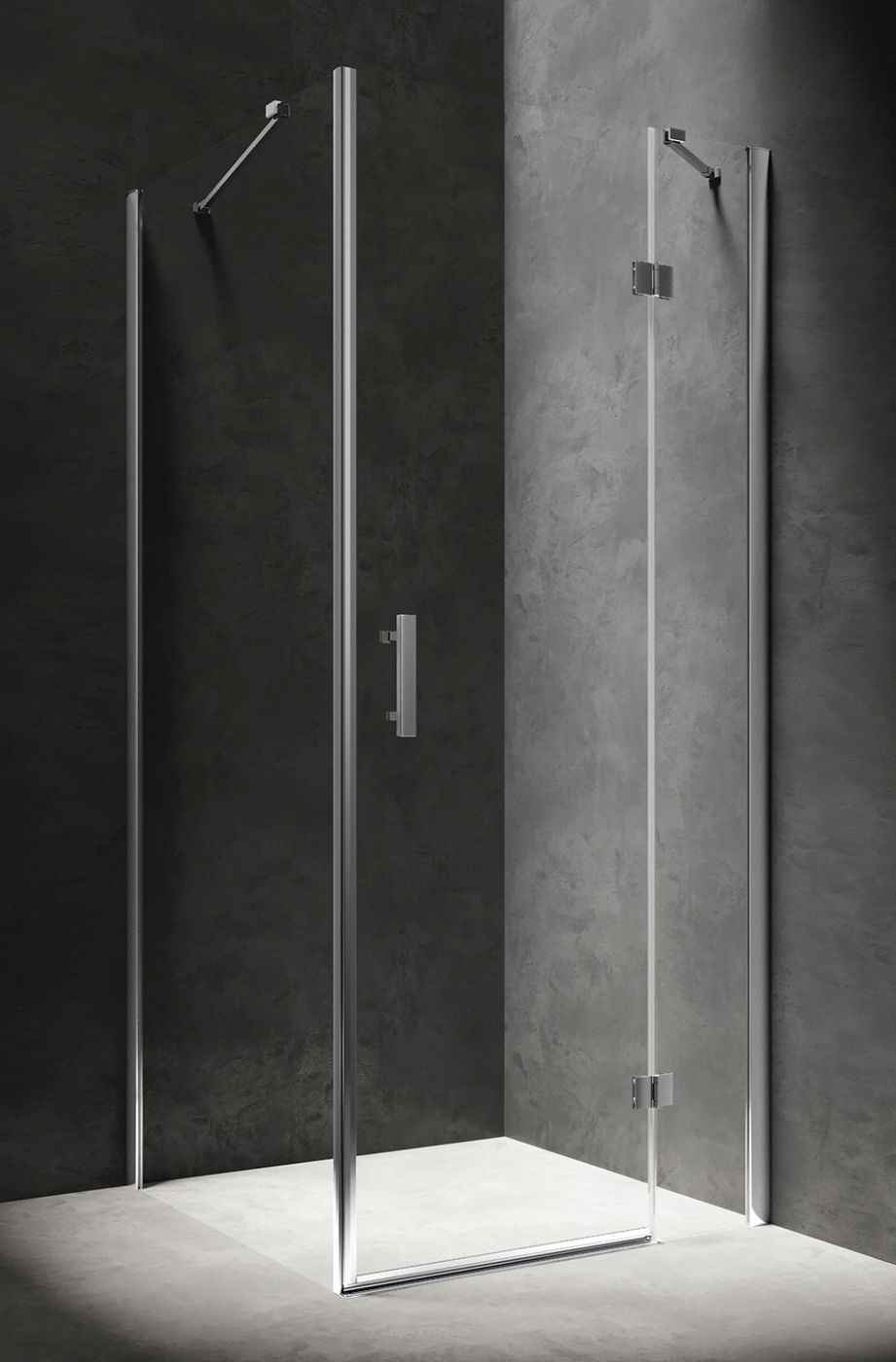 Omnires Manhattan kabina prysznicowa 80x90 cm prostokątna chrom/szkło przezroczyste MH8090CRTR
