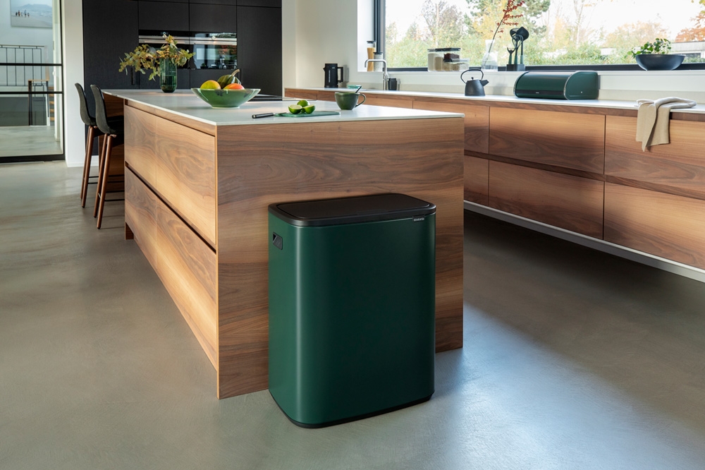 Brabantia Bo Touch Bin pojemnik na odpady 60 l do segregacji zielony 304224