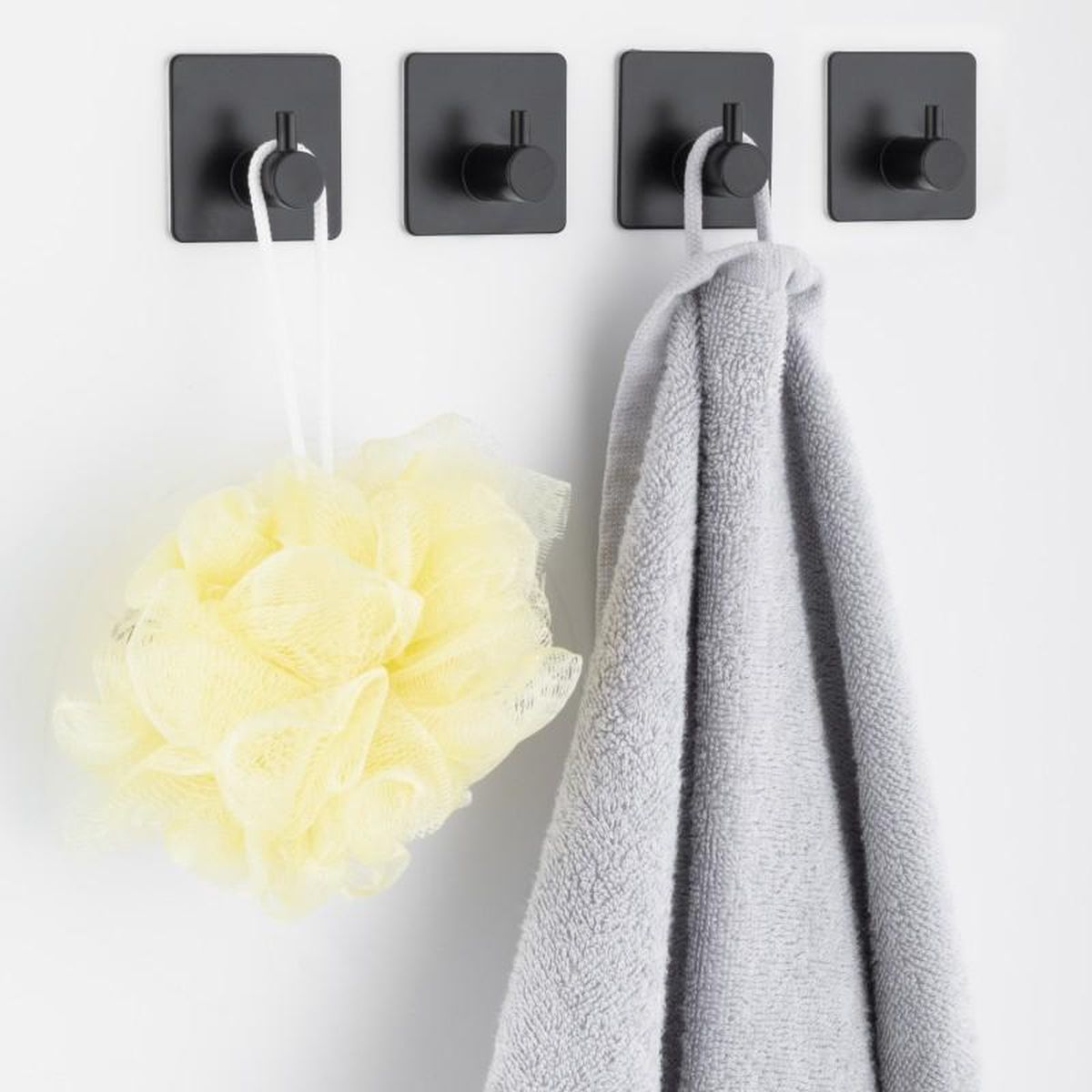 YokaHome Pad wieszak na ręczniki 4 szt. czarny mat CH.PAD-4-BLK - Wysyłka w 24h