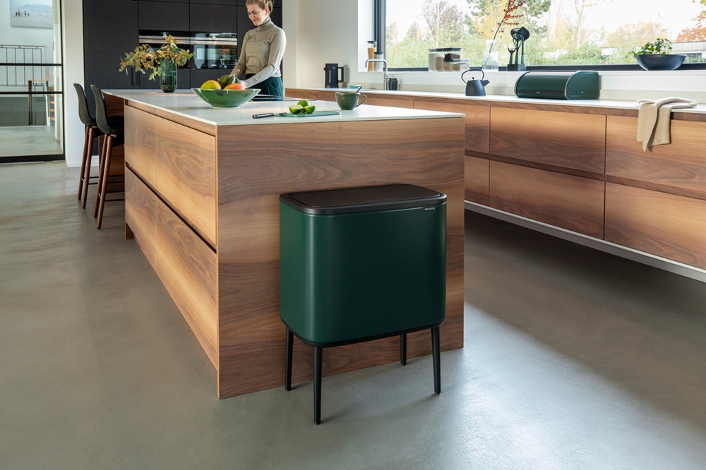 Brabantia Bo Touch Bin pojemnik na odpady 34 l do segregacji zielony 304187