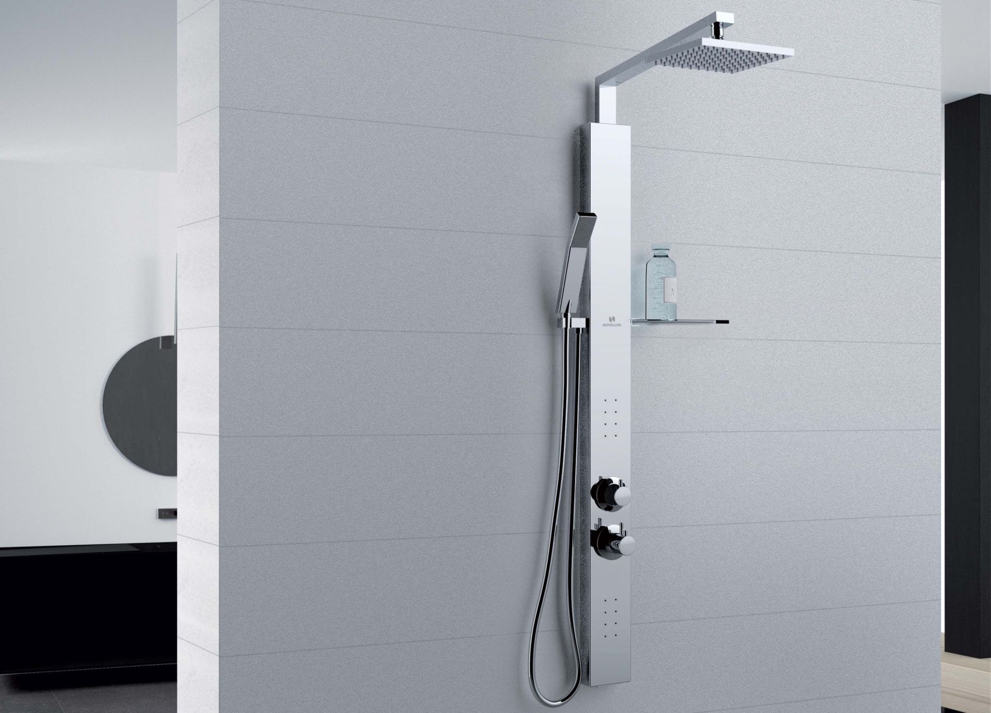 Novellini Revif Plus panel prysznicowy termostatyczny chrom REV1VT-K