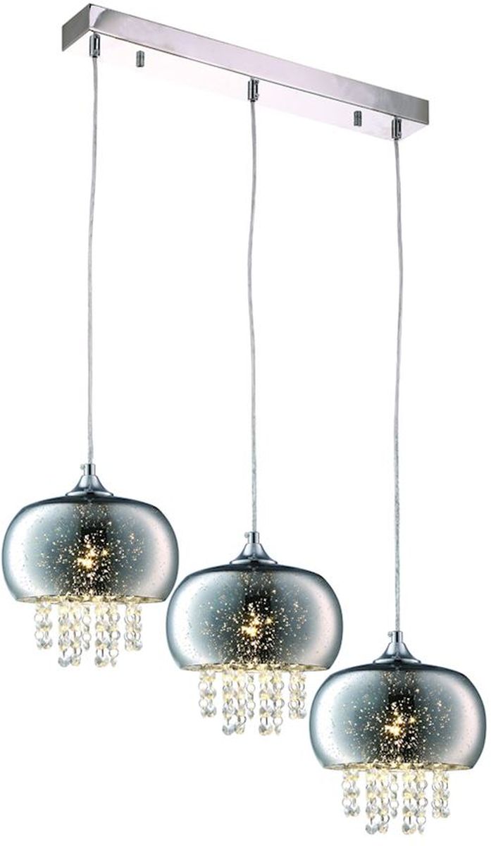 Milagro Starlight lampa wisząca 3x40W chrom/kryształ ML3787