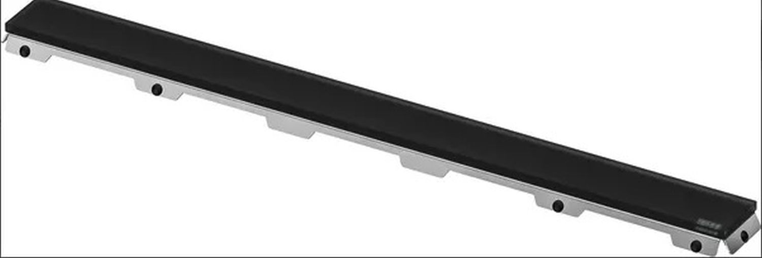 Tece Drainline ruszt 70 cm prosty szkło czarne satynowe 600794