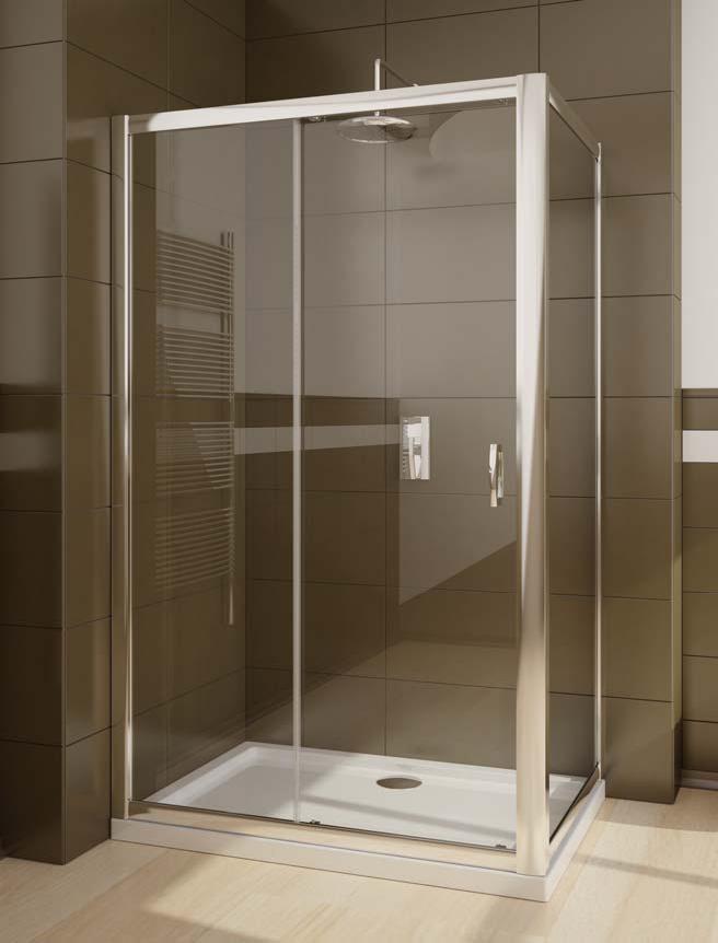 Radaway Premium Plus S ścianka boczna 80 cm chrom/szkło brązowe 33413-01-08N