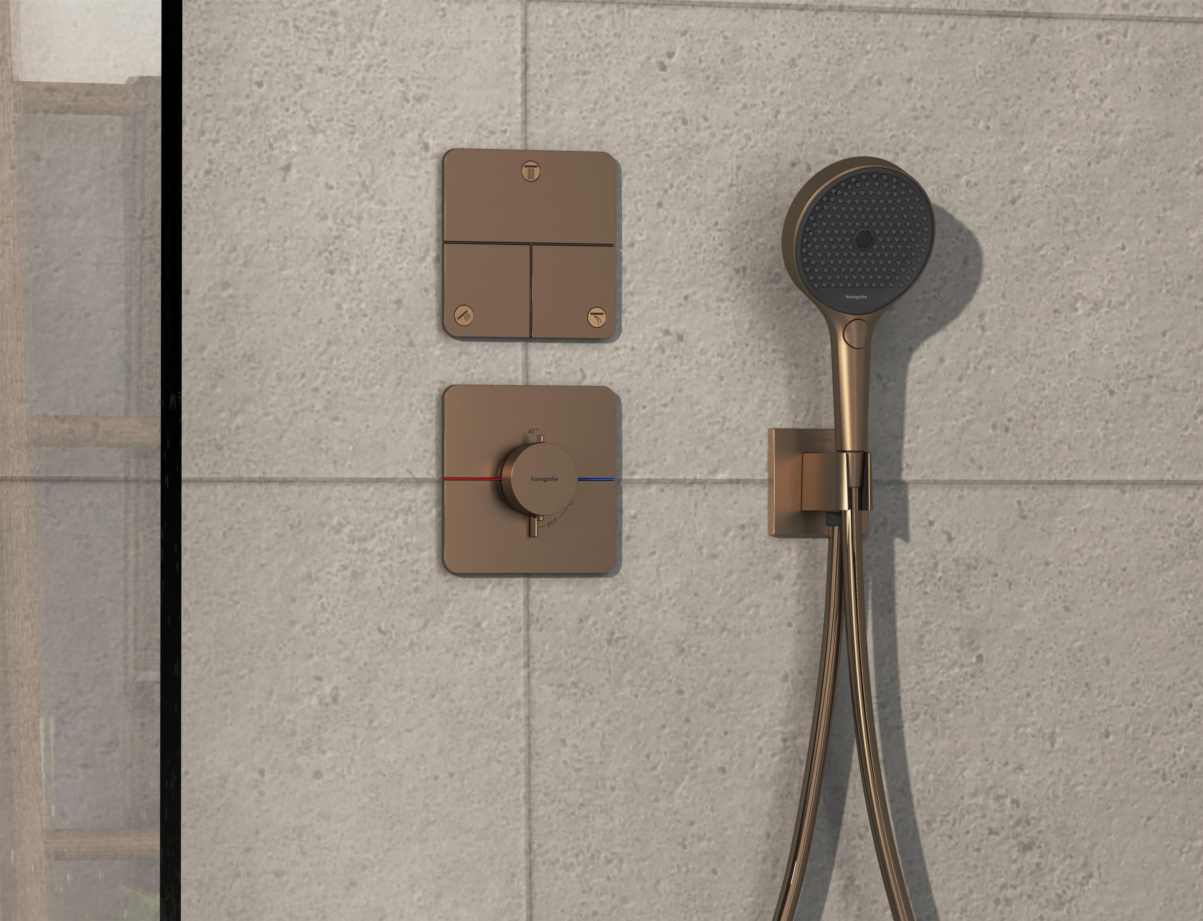 Hansgrohe ShowerSelect Comfort Q zawór odcinający podtynkowy brąz szczotkowany 15587140 - Wysyłka w 24h