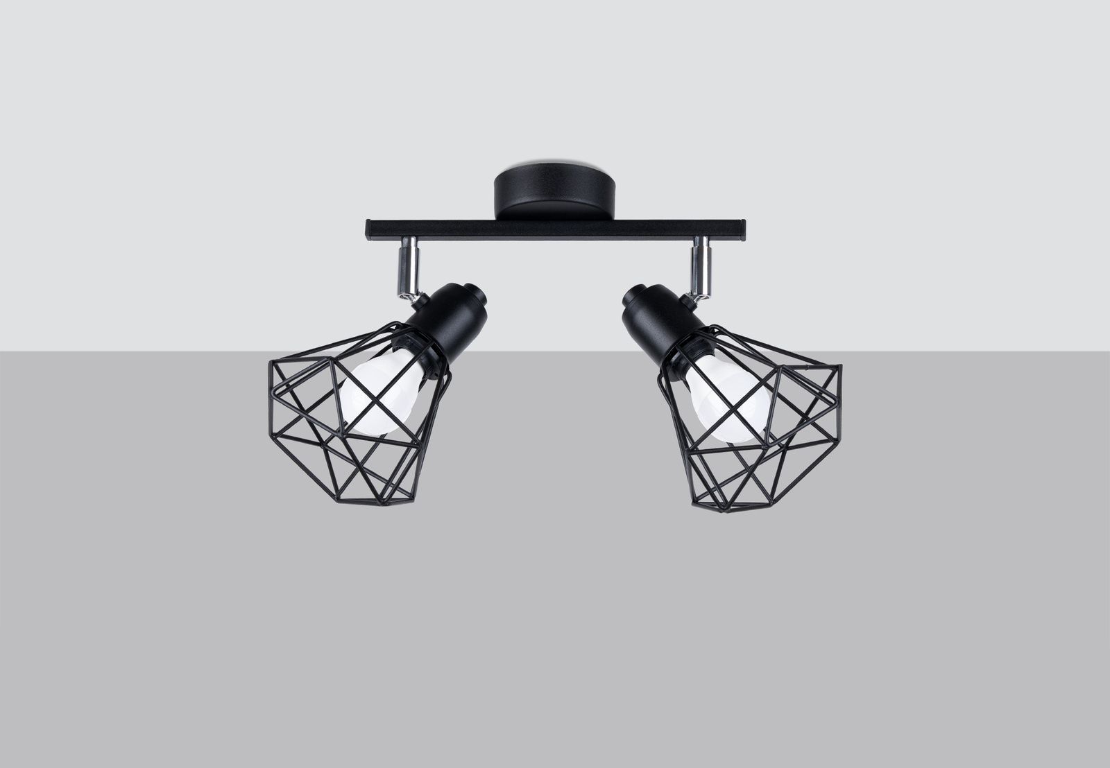 Sollux Lighting Artemis lampa podsufitowa 2x40W czarna SL.1106