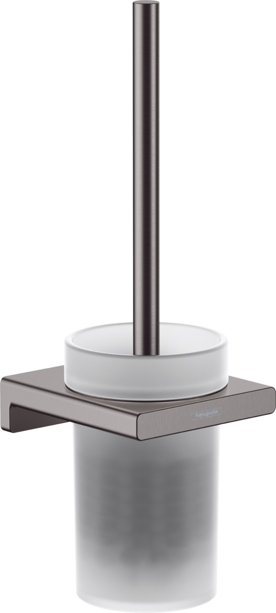 Hansgrohe AddStoris szczotka toaletowa z pojemnikiem ścienna szkło/czarny chrom szczotkowany 41752340