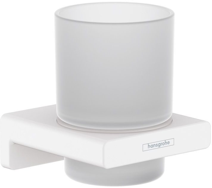 Hansgrohe AddStoris kubek na szczoteczki do zębów ścienny szkło matowe/biały mat 41749700