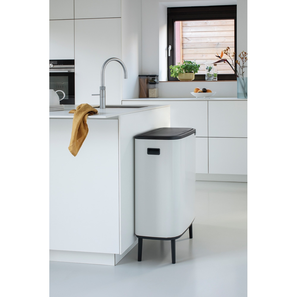 Brabantia Bo Touch Bin Hi pojemnik na odpady 60 l do segregacji biały 130601