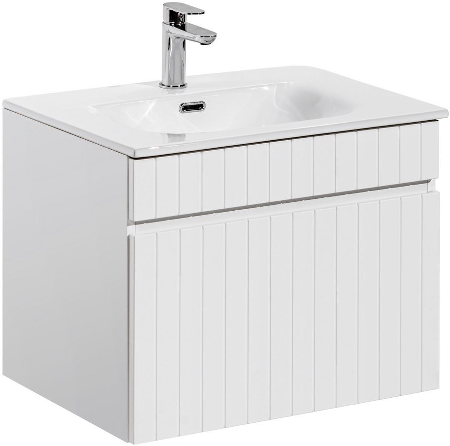 Zestaw Comad Iconic White szafka 80x45,6 cm podumywalkowa wisząca z umywalką biały SET ICW-SKY 80 CM - Wysyłka w 24h