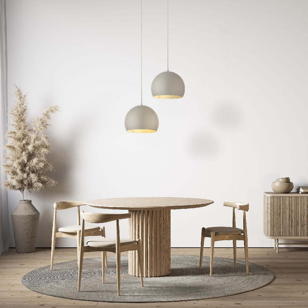 TK Lighting Zoe lampa wisząca 1x15 W beżowa 10173